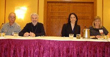 How to Buy Fasteners panelists (l-r) Jeff Owens, John Wolz, Simmi Sakhuja and Joanne Bialas (photo courtesy LINK Magazine)