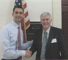 Arkansas Congressman Tom Cotton with former STAFDA president Kramer Darragh of Arkansas-based Darragh Company