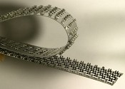 Spring steel hook and loop fasteners developed at the Institute of Metal Forming and Casting of the Technische Universitaet Muenchen, Germany (courtesy Institute of Metal Forming and Casting).