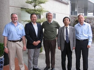 (Left to right) Phil Matten, editor of the European-based Fastener + Fixing Magazine; Onaya Yoshiteru, president of Fastening Journal Co. Ltd. of Japan; John Wolz, editor of U.S.-based GlobalFastenerNews.com; Mamoru Kashiwagi, executive director of the industrial fasteners edition of Metal Industry News of Japan; and Alexander Ostashov, editor of Fasteners, Adhesives, Tool & magazine of Russia.